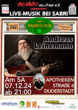 Andreas Leinemann *live* im Old Sabris Pub (Veranstaltung des Kreuzberg on KulTour e.V.)
